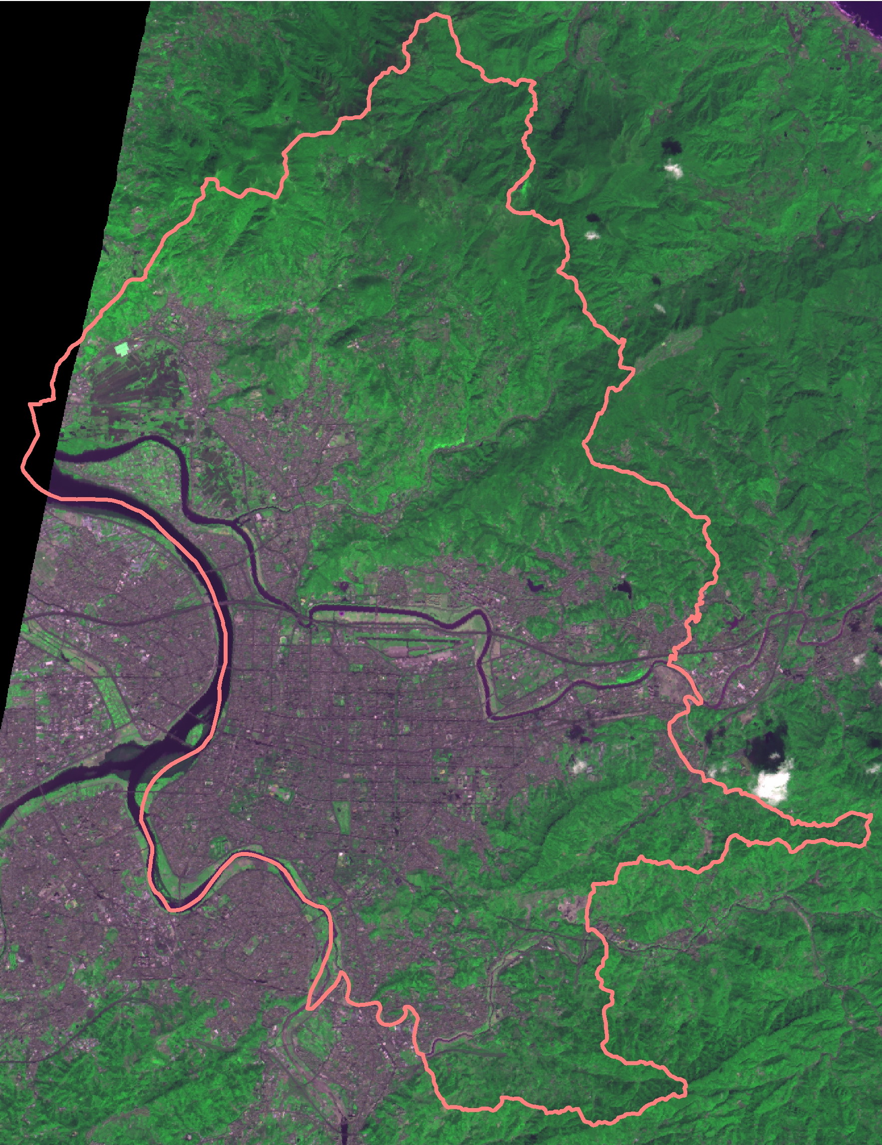 西元 2002 年衛星影像照片