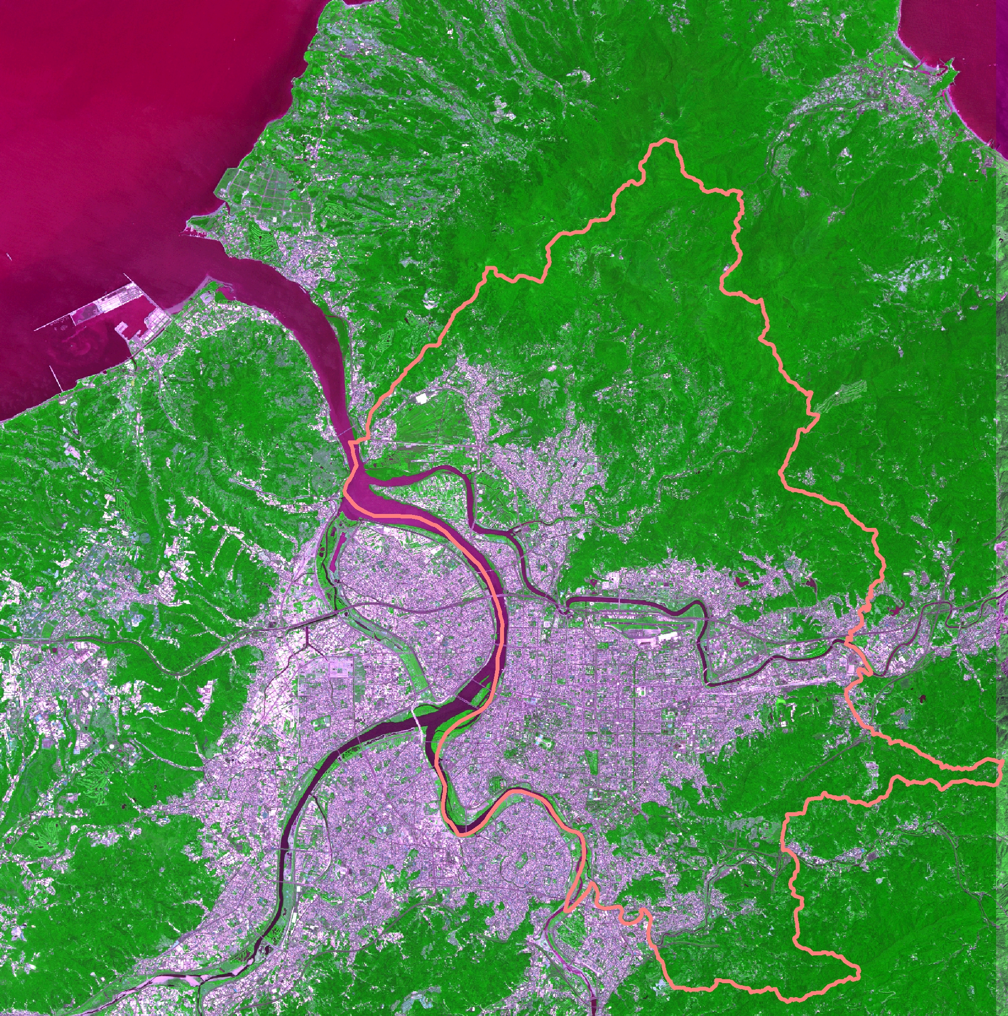 西元 2009 年衛星影像照片