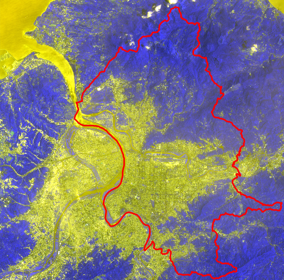 西元 2012 年衛星影像照片
