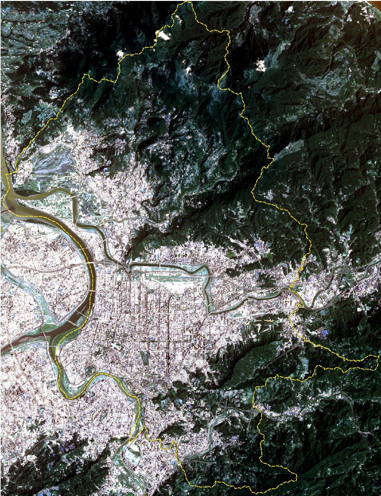 西元 2017 年衛星影像照片
